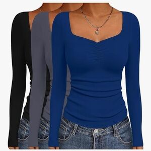 NWT Ekouaer 3-Pack Long Sleeve Shirts